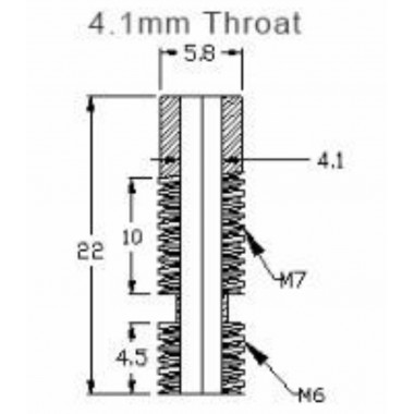 4.1 throat barel (Type E)