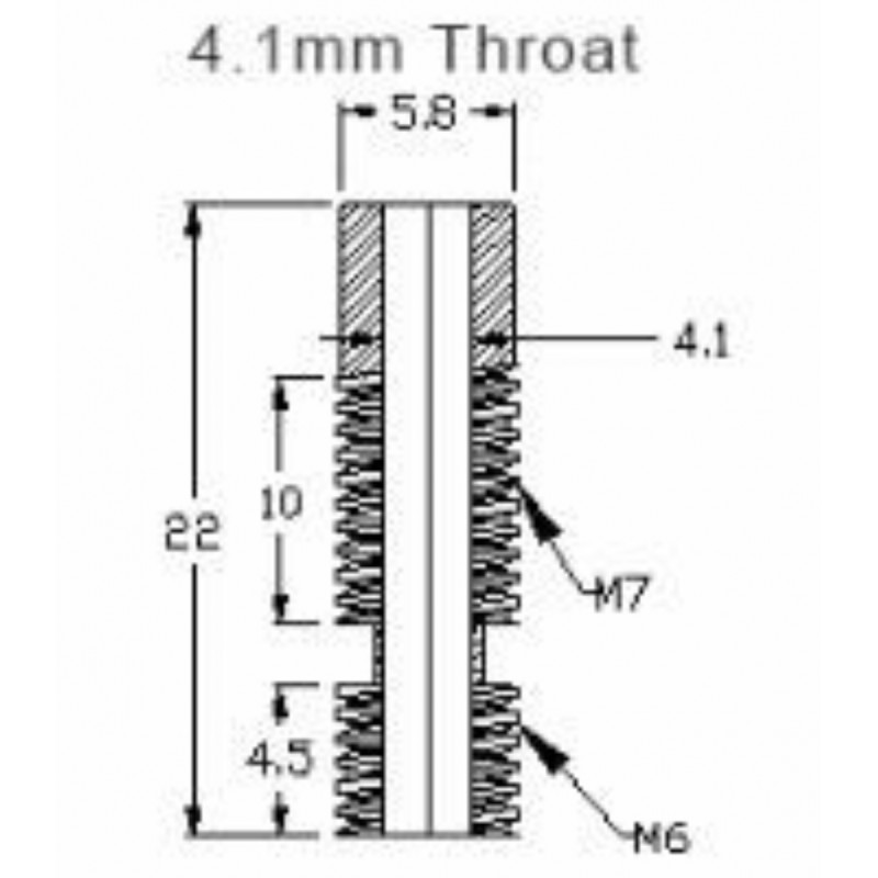 4.1 throat barel (Type E)
